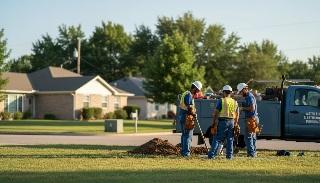 Residential water line and bathroom plumbing service in Fulton, KS